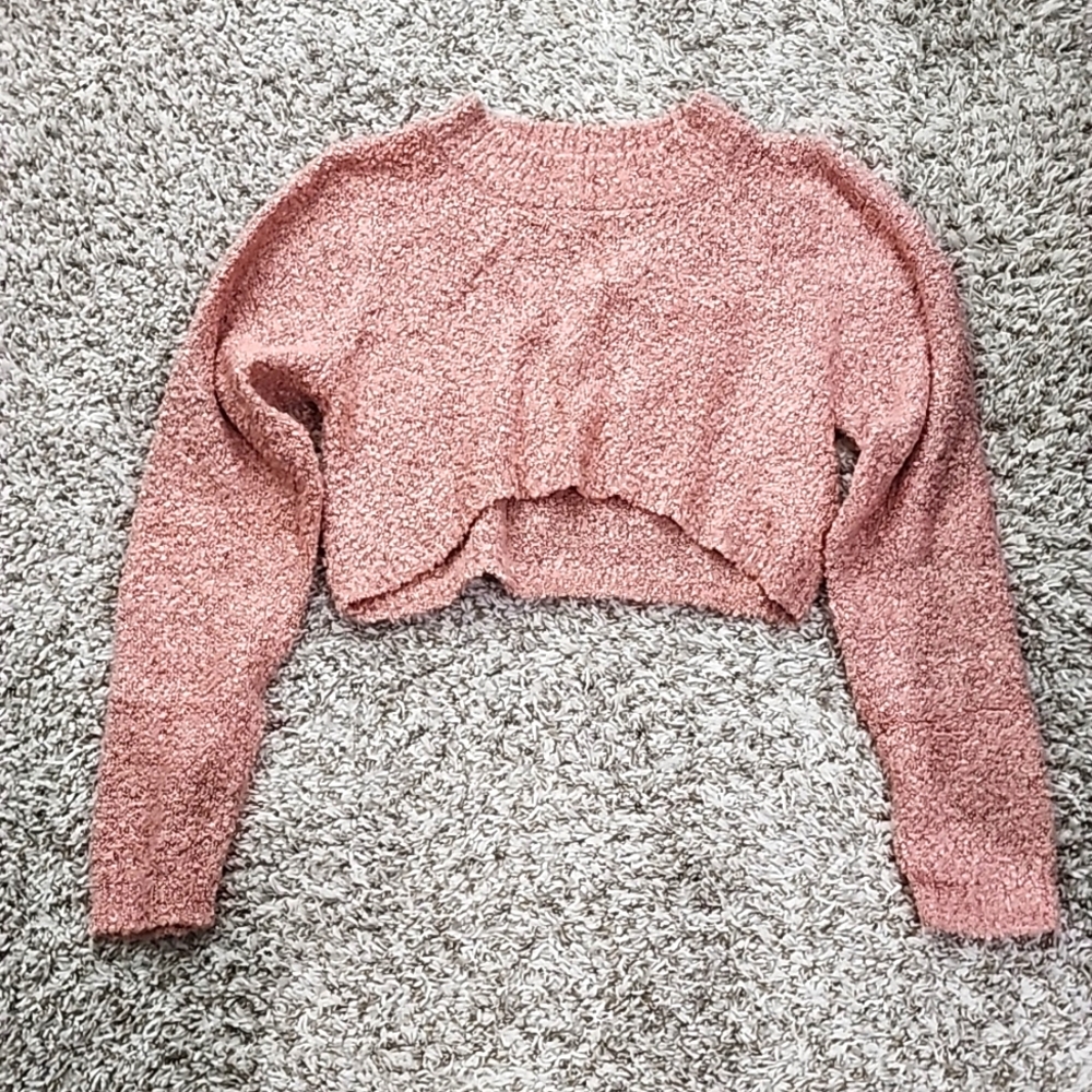 Wild Fable Crop Sweater dusty pink size medium